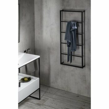SAPHO Ska501 Ska nástenný sušiak uterákov 45 x 115 x 10 cm, čierna mat
