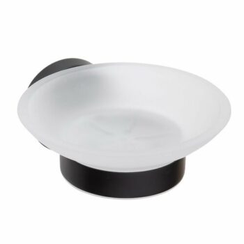 SAPHO XB800 X-round black mydlovnička, mliečne sklo, čierna