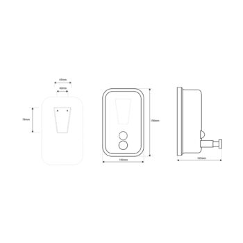 SAPHO XP100 Dávkovač tekutého mydla 400 ml, leštená nehrdzavejúca oceľ