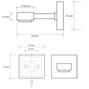 SAPHO XQ801 X-square mydlovnička magnetická, chróm