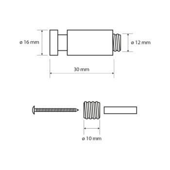 SAPHO XR212 X-Round vešiačik 3 cm, striebornástrieborný