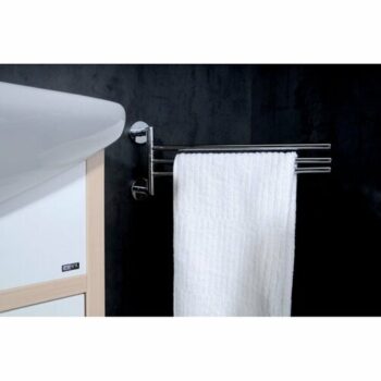 SAPHO XR407 X-Round trojitý držiak na uteráky otočný 45 cm, strieborná