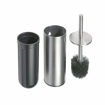 SAPHO XS300 X-Steel WC kefa čierna nástenná / na postavenie, brúsená nehrdz. oceľ