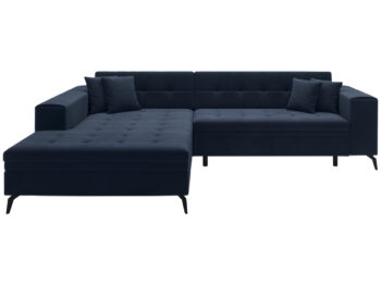 Súmerné prešívanie, jednoduchý dizajn, elegancia a vysoké štíhle nohy rohovej sedačky s rozkladom SAVIO L si Vás omotajú okolo prsta hneď na prvý pohľad. Sedačka sa stane praktickým pomocníkom, a elegantným doplnkom menšej, no kľudne aj tej väčšej obývačky. Farebné prevedenie tmavomodrá je…