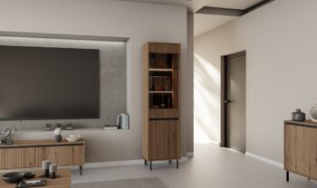 Obývací sektor SELESTA je v minimalistickom prevedení. Je spestrená dizajnom japonskej estetiky. Nábytok má elegantné vysoké nožičky, ktoré sú v čiernej farbe a sú vyrobené z kovu. Dodávajú nábytku ľahkosť. Výraznou dekoráciu nábytku sú drážkované čelá. Jednotlivé prvky SELESTA boli navrhnuté tak, aby každý prvok mohol byť použitý samostatne.Predná časť je vyrobená z kvalitného MDF materiálu v kombinácii s LTD o hrúbke 16 mm. Dosky sú nenáročné na údržbu. Korpus je vyrobený z LTD dosiek, s ABS hranami. Nožičky sú kovové, v čiernom prevedení. Farba: dub EvokeRozmery:šírka: 180 cmvýška: 50 cmhĺbka: 40 cmvýška nožičiek 15 cm.Dodávame v demontovanom stave.