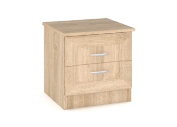 Nočný stolík SERENA v drevnom dekóre, sa radí medzi nábytok v klasickom štýle. Jemné orámovanie čielok mu dodáva eleganciu. Vynikajúca cenová dostupnosť osloví každého, kto chce kúpiť nábytok za rozumnú cenu. Súčasťou balenia sú 2 ks nočných stolíkov.Nábytok je vyrobený z lamino dosky, ktorá nie je náročná na údržbu. Farebné prevedenie je dub sonoma. Nočný stolík ponúka 2 praktické šuplíky na odkladanie rôznych drobností. Využijete aj praktickú hornú odkladaciu plochu, na ktorú si môžete umiestniť lampu, či rozčítanú knihu. Jemné úchyty v striebornej farbe sú doplnkom, ktorý nenarúša celkový unikátny vzhľad nábytku.Rozmery (š/v/h): 42 x 42 x 39 cm.Nočné stolíky SERENA sú súčasťou sektorového nábytku SERENA. Nábytok sa vyznačuje jemnosťou a svetlým farebným prevedením, ktoré dokáže efektne opticky zväčšiť priestor. Vytvorí štýlový a presvetlený priestor, v ktorom sa budete cítiť priam fantasticky. Vyberte si z našej ponuky aj ďalšie prvky a zariaďte si svoju spálňu v klasickom dizjane a štýlovom prevedení.Dodávame v demonte.