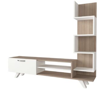 Objavte SERENE, TV stolík, ktorý elegantne kombinuje praktickosť s moderným dizajnom, ideálny pre každú obývaciu izbu. Jeho svieža biela a svetlo hnedá farba prináša do miestnosti pocit pokoja a pohody.Kľúčové vlastnostiTyp tovaru: TV stolíkMateriál: Kvalitný LTD s hrúbkou 18 mm, čo zaručuje vysokú odolnosť a dlhú životnosť.Rozmery: Celkové rozmery 149.5 x 38.6 x 29.5 cm, s miestom pre TV s výškou 38,6 cm a šírkou 120 cm, ideálne pre 47 palcové televízory.Farba: Kombinácia bielej a svetlo hnedej farby, ktorá dodáva interiéru sviežosť a eleganciu.Vybavenie: Vybavený jednodverovou skrinkou a regálkom, ktorý poskytuje dostatok priestoru na uskladnenie vašich multimediálnych zariadení a ďalších potrieb.Počet dverí, dvierok: Jednodverový dizajn, ktorý je praktický a zároveň esteticky príjemný.Dodatočné informácie: Produkt je dodávaný v demontovanom stave, čo uľahčuje jeho prepravu a montáž.TV stolík SERENE je ideálnou voľbou pre tých, ktorí hľadajú funkčný a esteticky príťažlivý kus nábytku, ktorý bez problémov doplní akúkoľvek modernú obývaciu izbu. Jeho konštrukcia a dizajn sú starostlivo premyslené tak, aby vyhoveli vašim potrebám a zároveň doplnili vzhľad vášho domova.