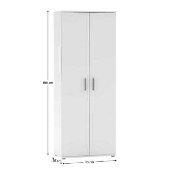 Predstavujeme vám dvojdverovú šatníkovú skriňu Servo Typ 5 v elegantnom bielom prevedení, ktorá je ideálnym riešením pre moderné interiéry. Táto skriňa od renomovanej značky KONDELA ponúka praktické a štýlové úložné riešenie pre vašu domácnosť. Šatníková skriňa Servo Typ 5 je vyrobená…