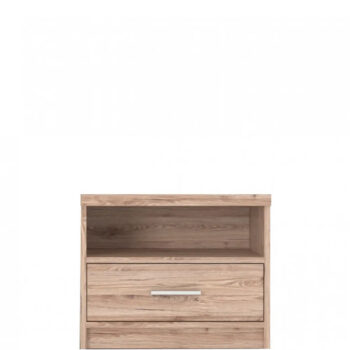 Spálňová zostava SHANIA je vyrobená z kvalitného LTD materiálu vo farbe dub san remo svetlý s výraznou kresbou dreva. Kolekcia je navrhnutá v minimalistickom štýle a s radosťou si vychutnáte zvláštne čaro a pohodlie takto vytvoreného nábytku. Nábytok SHANIA harmonicky zapadne do každého interiéru a vďaka svojmu dizajnu pôsobí v interiéri vzdušne a ľahko.Prvky spálňovej zostavy SHANIA vnesú do vášho domova ľahkosť a eleganciu a kontrastná farba a predĺžené rukoväte mu dodávajú dynamiku. Zostava obsahuje:šatníkovú skriňu 3D2S - (š/v/h) 119/199/54 cmmanželskú posteľ + rošt - (š/v/h) 164/85/205 cm; výška sedenia 37 cm2 x nočný stolík s 1 zásuvkou - (š/v/h) 53/44/35 cmSpálňová zostava SHANIA bude skvelým doplnkom interiéru vašej spálne a poteší vás svojou kvalitou a spoľahlivosťou.Dodávame v demonte.