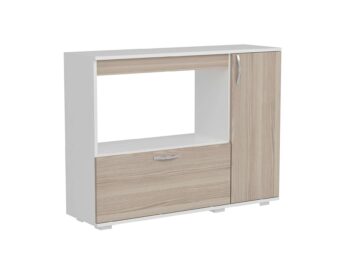 SHARLOTTE – Viacúčelová skrinka na mikrovlnkuVylepšite svoju kuchyňu s elegantnou a praktickou skrinkou na mikrovlnku SHARLOTTE. Táto moderná skrinka kombinuje bielu a svetlo hnedú farbu, čo ju robí štýlovým a funkčným doplnkom pre každý kuchynský priestor.Typ tovaru: Skrinka na mikrovlnkuVhodné do miestnosti: KuchyňaMateriál: LTDRozmer: 118.2 x 90 x 35 cmFarba: Biela + svetlo hnedáVzhľad: ViacúčelováPočet dvierok: 2Hrúbka materiálu: 18 mmPoznámka: Mikrovlnná rúra nie je súčasťou balenia.Skrinka SHARLOTTE poskytuje dostatok úložného priestoru nielen pre mikrovlnnú rúru, ale aj pre ďalšie kuchynské potreby. Vyrobená z kvalitného materiálu LTD s hrúbkou 18 mm zaisťuje dlhú životnosť a odolnosť. Kombinácia bielej a svetlo hnedej farby dodáva skrinke moderný a svieži vzhľad, ktorý sa ľahko integruje do akéhokoľvek kuchynského prostredia.Nechajte sa očariť viacúčelovou skrinkou SHARLOTTE a pridajte do svojej kuchyne prvok, ktorý je nielen praktický, ale aj esteticky príťažlivý!Dodávame v demonte.