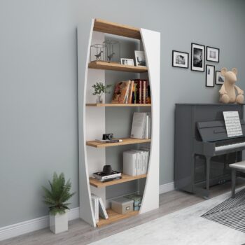 Knižnica SHEEN – Elegantný a praktický doplnok pre vašu obývaciu izbuKnižnica SHEEN prináša moderný dizajn a funkčnosť, ktoré oceníte v každej obývacej izbe. Štyri priestranné police ponúkajú dostatok miesta na knihy, dekorácie či iné doplnky, zatiaľ čo kombinácia kvalitných materiálov a atraktívnych farieb dodáva vášmu interiéru štýlový vzhľad.Hlavné vlastnosti produktu:Typ tovaru: KnižnicaVhodné do miestnosti: Obývacia izbaMateriál: Melamín, VT laminátRozmery: 150 x 63.6 x 23.8 cmFarba: borovica Atlantic / bielaTvar: ObdĺžnikovýPočet políc: 4Hrúbka materiálu: 18 mmDodatočné informácie: Dodávame v demonteKnižnica SHEEN je ideálnou voľbou pre tých, ktorí hľadajú praktické riešenie s moderným dizajnom. Vďaka svojej robustnej konštrukcii a kvalitnému spracovaniu je zaručená dlhá životnosť, zatiaľ čo jej minimalistický vzhľad dokonale zapadne do každého interiéru. Kúpte si knižnicu SHEEN a dodajte svojej obývačke štýlový a funkčný prvok!