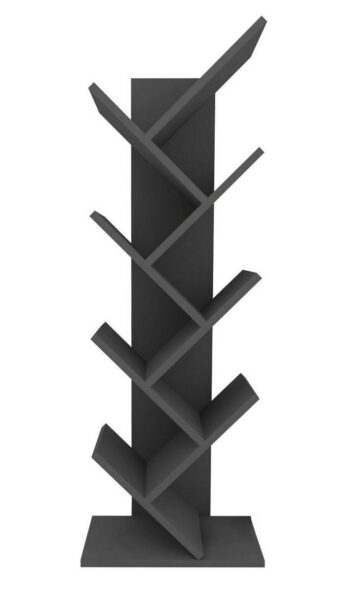 Tento praktický regál je v jednoduchom a modernom prevedení. Je vhodný do obývačky, ale tiež detskej izby. Svoje využitie nájde aj v pracovni či kancelárii. Regál je vyrobený z kvalitnej LTD dosky, ktorá je nenáročná na údržbu. Hrúbka dosky - 18 mm. Farba: antracit.Rozmery:Šírka: 44 cmHĺbka: 22 cmVýška: 121 cmVzdialenosť políc: 18 cmDodávame v demontovanom stave. 