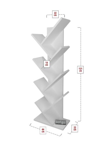 Tento praktický regál je v jednoduchom a modernom prevedení. Je vhodný do obývačky, ale tiež detskej izby. Svoje využitie nájde aj v pracovni či kancelárii. Regál je vyrobený z kvalitnej LTD dosky, ktorá je nenáročná na údržbu. Hrúbka dosky - 18 mm. Farba: antracit.Rozmery:Šírka: 44 cmHĺbka: 22 cmVýška: 121 cmVzdialenosť políc: 18 cmDodávame v demontovanom stave. 