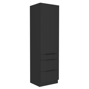 <p>Potravinová skriňa <strong>Siber 60 DKS-210 3S1F</strong> v elegantnej čiernej farbe je ideálnym riešením pre moderné kuchyne a jedálne. Táto skriňa, vyrobená z kvalitného laminovaného DTD materiálu, ponúka nielen štýlový vzhľad, ale aj praktickosť a funkčnosť.</p>