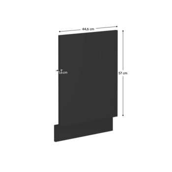 KONDELA Siber ZM dvierka na umývačku 57x44,6 cm čierna - Image 5