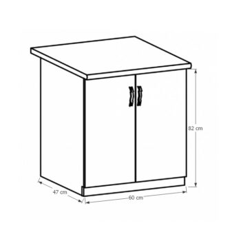 Rustikálna dolná kuchynská skrinka SICILIA D60 je dvojdverová skrinka, ktorá sa otvára pomocou plastovej úchytky. Vnútorný priestor je policou rozdelený na 2 odkladacie plochy. Systém Sicilia je sektorová kuchynská zostava vyrobená v rustikálnom štýle, ktorá vyniká moderným a kvalitným spracovaním.…