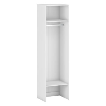Vytvorte si potrebný priestor s vysokou otvorenou šatníkovou skriňou SIGNES VT1 600 v bielom prevedení, s rozmerom (ŠxHxV): 60x50x220 cm. Súčasťou balenia je vešiaková tyč. Vďaka jednotlivým hotovým komponentom modulárneho systému Signes, sa podarí vyskladať veľké množstvo variácií praktického…