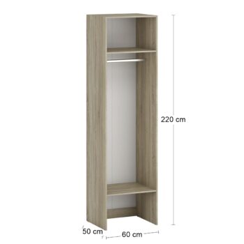 Vytvorte si potrebný priestor s vysokou otvorenou šatníkovou skriňou SIGNES VT1 600 v prevedení dub sonoma, s rozmerom (ŠxHxV): 60x50x220 cm. Súčasťou balenia je vešiaková tyč. Vďaka jednotlivým hotovým komponentom modulárneho systému Signes, sa podarí vyskladať veľké množstvo variácií praktického…