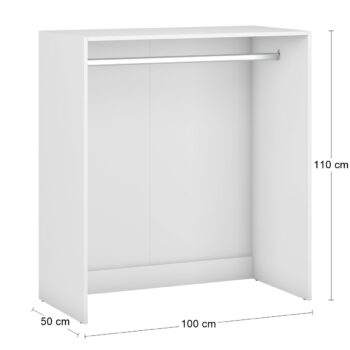 Vytvorte si potrebný priestor s otvorenou šatníkovou skrinkou SIGNES VT2 1000 v bielom prevedení, s rozmerom (ŠxHxV): 100x50x110 cm. Súčasťou balenia je vešiaková tyč. Vďaka jednotlivým hotovým komponentom modulárneho systému Signes, sa podarí vyskladať veľké množstvo variácií praktického šatníka…