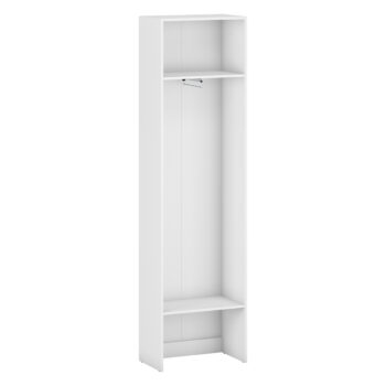 Vytvorte si potrebný priestor s vysokou otvorenou šatníkovou skriňou SIGNES VV1 600 v bielom prevedení, s rozmerom (ŠxHxV): 60x35x220 cm. Disponuje výsuvným teleskopickým vešiakom. Vďaka jednotlivým hotovým komponentom modulárneho systému Signes, sa podarí vyskladať veľké množstvo variácií…