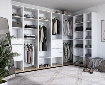 Vytvorte si potrebný priestor s otvorenou šatníkovou skrinkou SIGNES VV3 600 v bielom prevedení, s rozmerom (ŠxHxV): 60x35x110 cm. Disponuje výsuvným teleskopickým vešiakom. Vďaka jednotlivým hotovým komponentom modulárneho systému Signes, sa podarí vyskladať veľké množstvo variácií praktického…