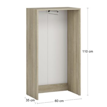 Vytvorte si potrebný priestor s otvorenou šatníkovou skrinkou SIGNES VV3 600 v prevedení dub sonoma, s rozmerom (ŠxHxV): 60x35x110 cm. Disponuje výsuvným teleskopickým vešiakom. Vďaka jednotlivým hotovým komponentom modulárneho systému Signes, sa podarí vyskladať veľké množstvo variácií praktického…