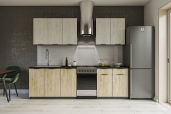 Moderná kuchyňa SILVER vás zaujme svojim praktickým a zároveň štýlovým prevedením. Je vhodná do moderných interiérov. Disponuje množstvom úložného priestoru.Výška horných skriniek: 72 cm. Hĺbka: 30/32 cm. Výška dolných skriniek: 82 cm. Hĺbka: 46 cm.Sokel nie je v cene zostavy.Rozmery zostavy (š,h): 200 x 48 cm.Kuchynské skrinky sú vyrobené z kvalitných LTD dosiek. Ich údržba je nenáročná. Korpus je vo farbe grafit. Dvierka sú vo farbe white craft oak / grey craft oak. Úchyty sú kovové, v čiernej farbe. Sú súčasťou zostavy.Horné skrinky majú v cene regulovateľné závesy. Ku každej hornej skrinke sa zároveň dodávajú 2 ks 10 cm závesnej lišty. Nedelenú závesnú lištu pre jednoduchšiu montáž je možné doobjednať.Kuchynská zostava je zložená z týchto prvkov:dolná drezová skrinka 80 cm, jednodverová skrinka 40 cm, dvojdverová skrinka 60 cm, horná dvojdverová skrinka 80 cm, horná jednodverová skrinka 40 cm, horná dvojdverová skrinka 60 cmDrez a pracovnú dosku je potrebné dokúpiť, spotrebiče nie sú súčasťou kuchynskej linky. Kuchyňu je možné zakúpiť len ako zostavu.Dodávame v demontovanom stave.