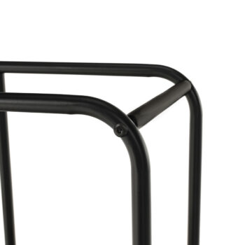 KONDELA Simal kovový regál čierna / prírodná – Obrázok 11