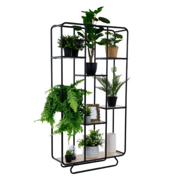 Predstavujeme vám kovový regál Simal, ktorý je ideálnym riešením pre moderné interiéry. Tento elegantný regál v kombinácii čiernej a prírodnej farby ponúka nielen praktické využitie, ale aj štýlový vzhľad, ktorý sa hodí do rôznych priestorov.