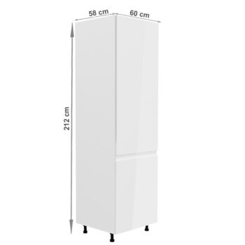 Spodná skrinka AURORA D60ZL P umožňuje vyskladať si kuchyňu podľa vlastných predstáv. Rozmery skrinky sú (ŠxHxV): 60x58x212 cm. Skrinka je rozdelená na dve časti s dvomi dvierkami. Dvierka sa otvárajú bez úchytiek. Ide o pravé prevedenie s otváraním dvier do pravej strany. Skrinka je predpripravená…