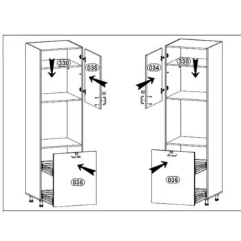 Potravinová skrinka AURORA D60P umožňuje vyskladať si kuchyňu podľa vlastných predstáv. Rozmery skrinky sú (ŠxHxV): 57x56x59,5 cm. Skrinka je rozdelená na tri časti s dvomi dvierkami. Dvierka sa otvárajú bez úchytiek. Je vyrobená z kvalitnej MDF (drevovláknitá doska) a korpusu z laminovanej DTD …