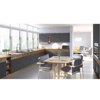 Vyskladajte si kuchyňu podľa Vašich predstáv s vysokou skrinkou VEGA 60 DP-210 2F. Rozmery skrinky sú (ŠxHxV): 60x57x210 cm. Moderný vzhľad zaručuje farebná kombinácia sivá matná a dub lancelot. Vyrobená je z laminovanej DTD (drevotriesková doska). Pýši sa systémom tichého zatvárania dvierok.…