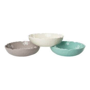 Predstavujeme vám elegantnú sadu servírovacích misiek (3 ks) Smalt v moderných farbách sivá, tyrkysová a krémová. Tieto misky sú ideálnym doplnkom pre každú domácnosť, ktorá si potrpí na štýlové a funkčné vybavenie kuchyne. Vďaka svojmu modernému vzhľadu sa skvele hodia do interiéru a dodajú…
