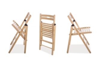 Jednoduchá a praktická skladacia stolička z prírodného bukového dreva. Stoličku môžete využiť na balkóne, terase, záhrade alebo aj v byte či dome. Stolička je v prírodnej farbe, na chrbtovej opierke je praktická úchytka, pomocou ktorej stoličku jednoducho prenesiete na Vami požadované miesto. Stolička je skladacia, ušetrí Vám miesto.Rozmery stoličky:Celková výška: 78 cmVýška sedáku: 45 cmHĺbka sedáku: 40 cmŠírka sedáku: 43 cm