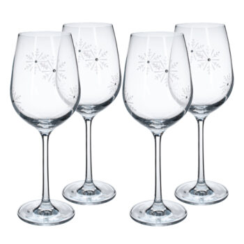 Predstavujeme vám sadu pohárov SNOWFLAKE VINO (4 ks), ktoré sú ideálnym doplnkom do každej domácnosti. Tieto elegantné poháre na stopke s objemom 450 ml sú vyrobené z kvalitného skla. Poháre majú moderný vzhľad a vianočný dizajn v podobe bielych vločiek…