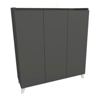Praktická komoda SOFT je v elegantnom a modernom prevedení. Vďaka farebnému prevedeniu dokonale zapadne do rôznych interiérov. Táto moderná komoda je vyrobená z kvalitných LTD dosiek, ktoré sú nenáročné na údržbu. Ich hrúbka je 18 mm. Farba: antracit.Komoda je dvojdverová, vo vnútri sa nachádzajú police na uloženie vášho oblečenia a podobne.Rozmery komody:Výška: 103,5 cmŠírka: 90 cmHĺbka: 30 cmVýška medzi policami: 18,5 cmVýška nožičiek: 12 cmDodávame v demontovanom stave. 