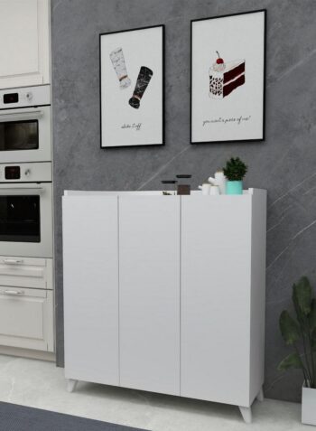Praktická komoda SOFT je v elegantnom a modernom prevedení. Vďaka farebnému prevedeniu dokonale zapadne do rôznych interiérov. Táto moderná komoda je vyrobená z kvalitných LTD dosiek, ktoré sú nenáročné na údržbu. Ich hrúbka je 18 mm. Farba: biela.Komoda je dvojdverová, vo vnútri sa nachádzajú police na uloženie vášho oblečenia a podobne.Rozmery komody:Výška: 103,5 cmŠírka: 90 cmHĺbka: 30 cmVýška medzi policami: 18,5 cmVýška nožičiek: 12 cmDodávame v demontovanom stave. 