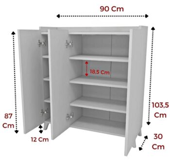 Praktická komoda SOFT je v elegantnom a modernom prevedení. Vďaka farebnému prevedeniu dokonale zapadne do rôznych interiérov. Táto moderná komoda je vyrobená z kvalitných LTD dosiek, ktoré sú nenáročné na údržbu. Ich hrúbka je 18 mm. Farba: borovica.Komoda je dvojdverová, vo vnútri sa nachádzajú police na uloženie vášho oblečenia a podobne.Rozmery komody:Výška: 103,5 cmŠírka: 90 cmHĺbka: 30 cmVýška medzi policami: 18,5 cmVýška nožičiek: 12 cmDodávame v demontovanom stave. 