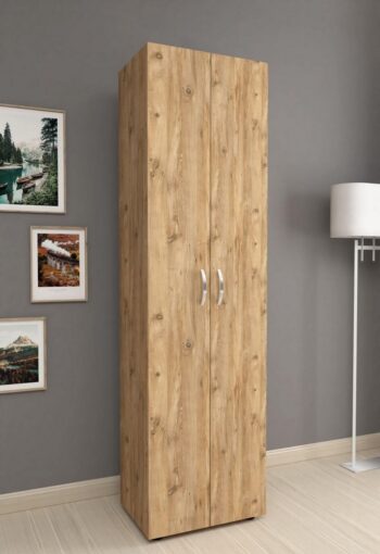 Praktická vysoká komoda / skriňa SOFT je v elegantnom a modernom prevedení. Vďaka farebnému prevedeniu dokonale zapadne do rôznych interiérov. Táto moderná komoda je vyrobená z kvalitných LTD dosiek, ktoré sú nenáročné na údržbu. Ich hrúbka je 18 mm. Farba: borovica.Komoda je dvojdverová, vo vnútri sa nachádzajú police na uloženie vášho oblečenia a podobne.Rozmery komody:Výška: 178 cmŠírka: 49 cmHĺbka: 32 cmVýška nohy: 2,5 cmDodávame v demontovanom stave. 