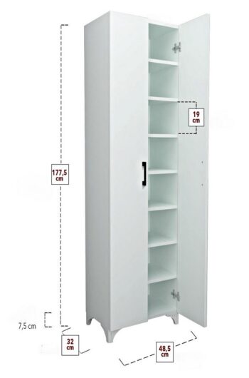 Praktická vysoká komoda / skriňa SOFT je v elegantnom a modernom prevedení. Vďaka farebnému prevedeniu dokonale zapadne do rôznych interiérov. Táto moderná komoda je vyrobená z kvalitných LTD dosiek, ktoré sú nenáročné na údržbu. Ich hrúbka je 18 mm. Farba: borovica.Komoda je dvojdverová, vo vnútri sa nachádzajú police na uloženie vášho oblečenia a podobne.Rozmery komody:Výška: 177,5 cmŠírka: 49 cmHĺbka: 32 cmVýška nohy: 2,5 cmDodávame v demontovanom stave. 