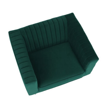 KONDELA Somy 1 kreslo smaragdová / čierna / zlatá – Obrázok 11