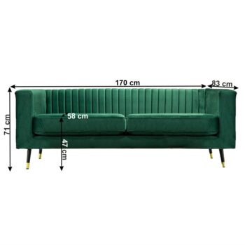 Predstavujeme vám elegantnú dvojsedačku Somy 2, ktorá sa stane skvostom vašej obývačky. Táto moderná sedačka vyniká svojím smaragdovo-zeleným poťahom, ktorý je doplnený čiernymi a zlatými detailmi, čo jej dodáva luxusný vzhľad. Je ideálna pre tých, ktorí hľadajú štýlové…