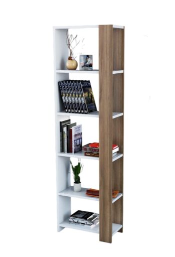 Knižnica SORA – Škandinávsky dizajn a praktické úložné riešenie pre obývaciu izbuKnižnica SORA je ideálnou voľbou pre tých, ktorí hľadajú elegantný a funkčný kus nábytku do svojej obývacej izby. Jej čistý dizajn a obdĺžnikový tvar sa perfektne hodí do moderného interiéru. So štyrmi policami poskytuje dostatok priestoru pre vaše knihy, dekorácie alebo iné predmety.S rozmermi 160 x 50 x 19,6 cm je knižnica SORA navrhnutá tak, aby efektívne využívala priestor a zároveň pridala miestnosti na estetickej hodnote. Vyrobená z kvalitného LTD materiálu, zaisťuje dlhú životnosť a pevnosť.Hlavné vlastnosti:Typ tovaru: KnižnicaMateriál: LTDRozmer: 160 x 50 x 19,6 cmTvar: ObdĺžnikovýPočet políc: 4Dodatočné informácie: Dodávame v demonteFarba: Orech + bielaKnižnica SORA je dodávaná v demontovanom stave s jednoduchým návodom na zostavenie. Tento kus nábytku je perfektný pre každého, kto hľadá štýlový a praktický úložný priestor pre svoju obývačku.