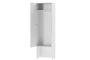 Skriňa STAND je jedným z prvkov atraktívneho nábytku STAND. Zaujme vás svojim dizajnom a funčknosťou.Je vyrobená z MDF dosiek. Tie sú pokryté matnou fóliou v modernej bielej farbe.Skriňa je dvojdverová. Vo vrchnej časti je jedna polica. Pod ňou je výsuvná vešiaková tyč. Skriňa je bez úchytov.Rozmery (š,v,h): 60 x 199 x 38 cm.Nábytok STAND je v modernom a minimalistickom prevedení. Vďaka svojej univerzálnosti ho môžete použiť do rôznych miestností vášho domu. Výborne sa hodí do predsiene, obývačky alebo jedálne. Záleží len na vás a vašej fantázii, kde tento nábytok použijete. Jasné farby nábytku STAND rozsvietia a zútulnia interiér. Vďaka nemu sa budete cítiť u vás doma výborne.Dodávame v demontovanom stave. Záruka 24 mesiacov.