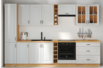 Vysoká skrinka STELLA 40 DK-210 2F je moderná a elegantná skrinka kuchynského nábytku STELLA.Kuchyňa STELLA svojim prevedením poteší všetkých zákazníkov, ktorí majú radi jednoduchosť, praktickosť a zároveň prijateľnú cenu.Kuchynská linka v modernom prevedení s čistými líniami a zároveň je priestranná a funkčná. Vďaka veľkému výberu kuchynského nábytku, ktoré STELLA poskytuje si poskladáte svoju kuchyňu podľa vašich predstáv. Skrinka je dvojdverová. Korpus je vyrobený z kvalitných LTD dosiek v hrúbke 16mm. Čelo skrinky je z MDF materiálu v hrúbke 16 mm. Farebné prevedenie skrinky je dub Artisan, farba dvierok biela matná. Interiér skrinky je biely. Predpripravené sú slepé vyvŕtané otvory pre rukoväte, pričom rukoväť je vyrobená z kovu v šírke 192 mm. Zaručene oceníte funkciu tichého dovierania dvierok.Rozmery: 400 x 2100 x 570 mm (Š x V x H)Dodávame v demontovanom stave. V našej ponuke nájdete aj ďalšie kuchynské skrinky STELLA.