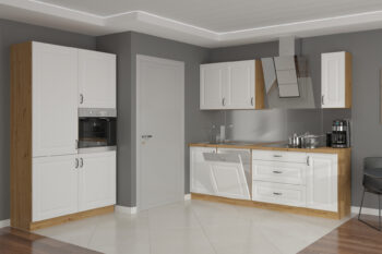 Horná skrinka STELLA 45 G-72 je moderná a elegantná skrinka kuchynského nábytku STELLA.Kuchyňa STELLA svojim prevedením poteší všetkých zákazníkov, ktorí majú radi jednoduchosť, praktickosť a zároveň prijateľnú cenu.Je v modernom prevedení s čistými líniami a zároveň je priestranná a funkčná. Vďaka veľkému výberu kuchynského nábytku, ktoré STELLA poskytuje si poskladáte svoju kuchyňu podľa vašich predstáv. Skrinka je jednodverová. Korpus je vyrobený z kvalitných LTD dosiek v hrúbke 16mm, čelo skrinky je z kvalitného  MDF materiálu v hrúbke 16 mm. Farebné prevedenie skrinky je dub Artisan, farba dvierok biela matná. Interiér skrinky je biely. Predpripravené sú slepé vyvŕtané otvory pre rukoväte, pričom rukoväť je vyrobená z kovu v šírke 192 mm. Zaručene oceníte aj praktické pánty s tichý dovieraním.Rozmery: 450 x 720 x 310 mm (Š x V x H).Dodávame v demontovanom stave. V našej ponuke nájdete aj ďalšie kuchynské skrinky STELLA.