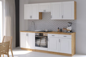 Horná rohováv skrinka STELLA 58X58 GN-72 je moderná a elegantná skrinka kuchynského nábytku STELLA.Kuchyňa STELLA svojim prevedením poteší všetkých zákazníkov, ktorí majú radi jednoduchosť, praktickosť a zároveň prijateľnú cenu. Je v modernom prevedení s čistými líniami a zároveň je priestranná a funkčná. Vďaka veľkému výberu kuchynského nábytku, ktoré STELLA poskytuje si poskladáte svoju kuchyňu podľa vašich predstáv. Skrinka je jednodverová. Korpus je vyrobený z kvalitných LTD dosiek v hrúbke 16mm, čelo skrinky je z kvalitného  MDF materiálu v hrúbke 16 mm. Farebné prevedenie skrinky je dub Artisan, farba dvierok biela matná. Interiér skrinky je biely. Predpripravené sú slepé vyvŕtané otvory pre rukoväte, pričom rukoväť je vyrobená z kovu v šírke 192 mm. Zaručene oceníte aj praktické pánty s tichý dovieraním.Rozmery: 585 x 715 x 585 mm (Š x V x H)Dodávame v demontovanom stave. V našej ponuke nájdete aj ďalšie kuchynské skrinky STELLA.