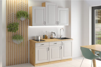 STELLA 60 LO 210 skrinka na vstavanú chladničku je moderná a elegantná skrinka kuchynského nábytku STELLA.Kuchyňa STELLA svojim prevedením poteší všetkých zákazníkov, ktorí majú radi jednoduchosť, praktickosť a zároveň prijateľnú cenu. Je v modernom prevedení s čistými líniami a zároveň je priestranná a funkčná. Vďaka veľkému výberu kuchynského nábytku, ktoré STELLA poskytuje si poskladáte svoju kuchyňu podľa vašich predstáv. Skrinka je dvojdverová. Korpus je vyrobený z kvalitných LTD dosiek v hrúbke 16mm, čelo skrinky je z kvalitného  MDF materiálu v hrúbke 16 mm. Farebné prevedenie skrinky je dub Artisan, farba dvierok biela matná. Interiér skrinky je biely. Predpripravené sú slepé vyvŕtané otvory pre rukoväte, pričom rukoväť je vyrobená z kovu v šírke 192 mm. Zaručene oceníte aj praktické pánty s tichý dovieraním.Rozmery: 600 x 2100 x 570 mm (Š x V x H)Upozernenie: chladnička nesmie byť vyššia ako 177 cm, spodné čelo chladničky nesmie presahovať výšku 71 cm!Dodávame v demontovanom stave. V našej ponuke nájdete aj ďalšie kuchynské skrinky STELLA.