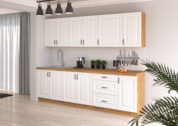 Horná skrinka STELLA 80 G-72 je moderná a elegantná skrinka kuchynského nábytku STELLA.Kuchyňa STELLA svojim prevedením poteší všetkých zákazníkov, ktorí majú radi jednoduchosť, praktickosť a zároveň prijateľnú cenu. Je v modernom prevedení s čistými líniami a zároveň je priestranná a funkčná. Vďaka veľkému výberu kuchynského nábytku, ktoré STELLA poskytuje poskladáte svoju kuchyňu podľa vašich predstáv. Skrinka je dvojdverová. Korpus je vyrobený z kvalitných LTD dosiek v hrúbke 16mm, čelo skrinky je z kvalitného  MDF materiálu v hrúbke 16 mm. Farebné prevedenie skrinky je dub Artisan, farba dvierok biela matná. Interiér skrinky je biely. Predpripravené sú slepé vyvŕtané otvory pre rukoväte pričom rukoväť je vyrobená z kovu v šírke 192 mm. Zaručene oceníte aj praktické pánty s tichý dovieraním.Rozmery:  800 x 720 x 310 mm (Š x V x H)Dodávame v demontovanom stave. V našej ponuke nájdete aj ďalšie kuchynské skrinky STELLA.