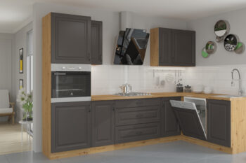 Dvierka na prednú umývačku riadu STELLA ZM 570X596  sú moderné a elegantné dvierka kuchynského nábytku STELLA.Aj vďaka nim si vytvoríte kuchyňu podľa vašich predstáv. Dvierka sú vyrobené z kvalitných MDF dosiek v hrúbke 16 mm Farebné prevedenie je v kontraste dub Artisan a šedá matná. Kuchyňa STELLA svojim prevedením poteší všetkých zákazníkov, ktorí majú radi jednoduchosť, praktickosť a zároveň prijateľnú cenu. Je v modernom prevedení s čistými líniami. Vďaka veľkému výberu kuchynského nábytku, ktoré STELLA poskytuje, si poskladáte svoju kuchyňu podľa vašich predstáv. Rozmery: 596 x 570 x 16 mm (Š x V x H)Dodávame v demontovanom stave. V našej ponuke nájdete aj ďalšie kuchynské skrinky STELLA.